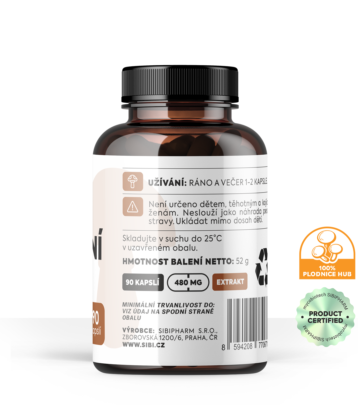 DÝCHÁNÍ KOMPLEX HOUBOVÉ EXTRAKTY 90 KAPSLÍ 480 mg