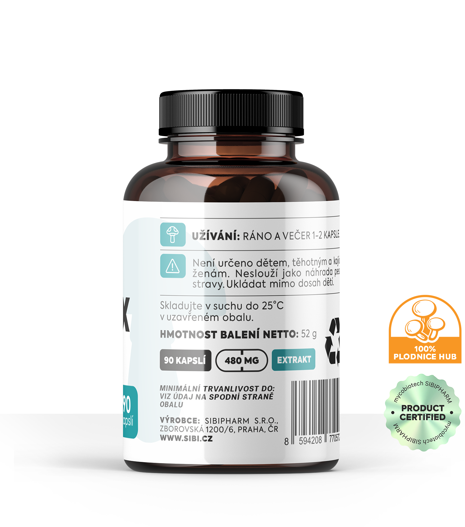 DETOX KOMPLEX HOUBOVÉ EXTRAKTY 90 KAPSLÍ 480 mg