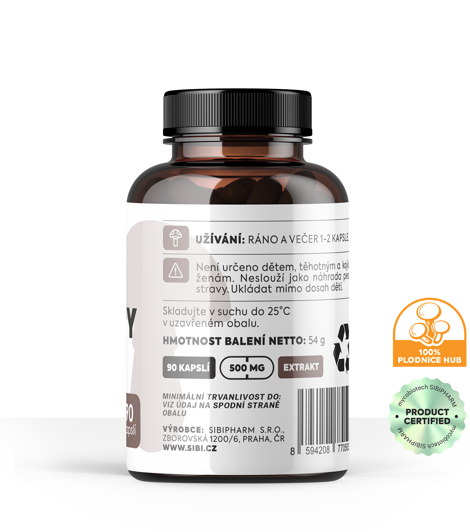 LEDVINY KOMPLEX HOUBOVÉ EXTRAKTY 90 KAPSLÍ 500 mg