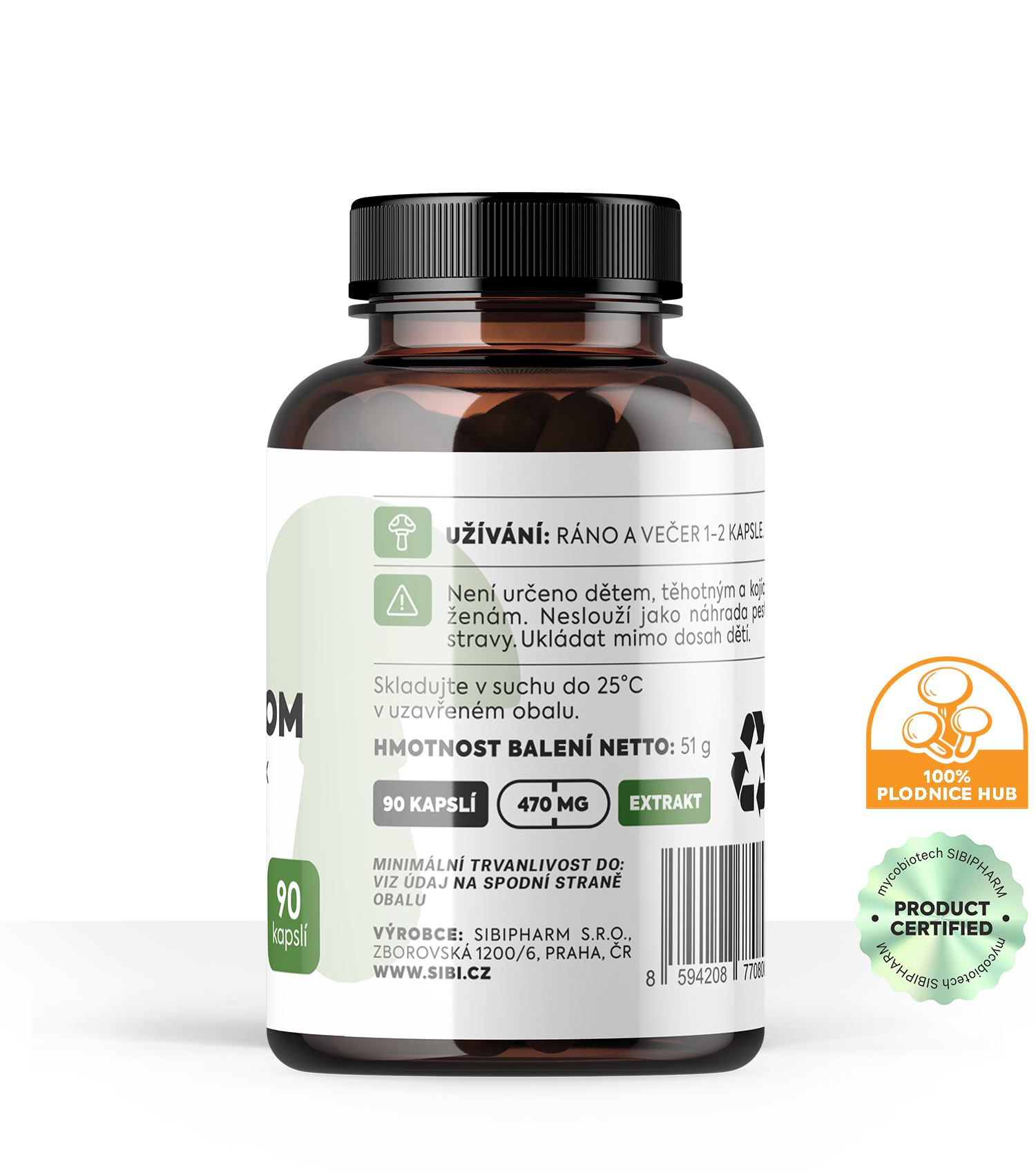 MIKROBIOM KOMPLEX HOUBOVÉ EXTRAKTY 90 KAPSLÍ 470 mg