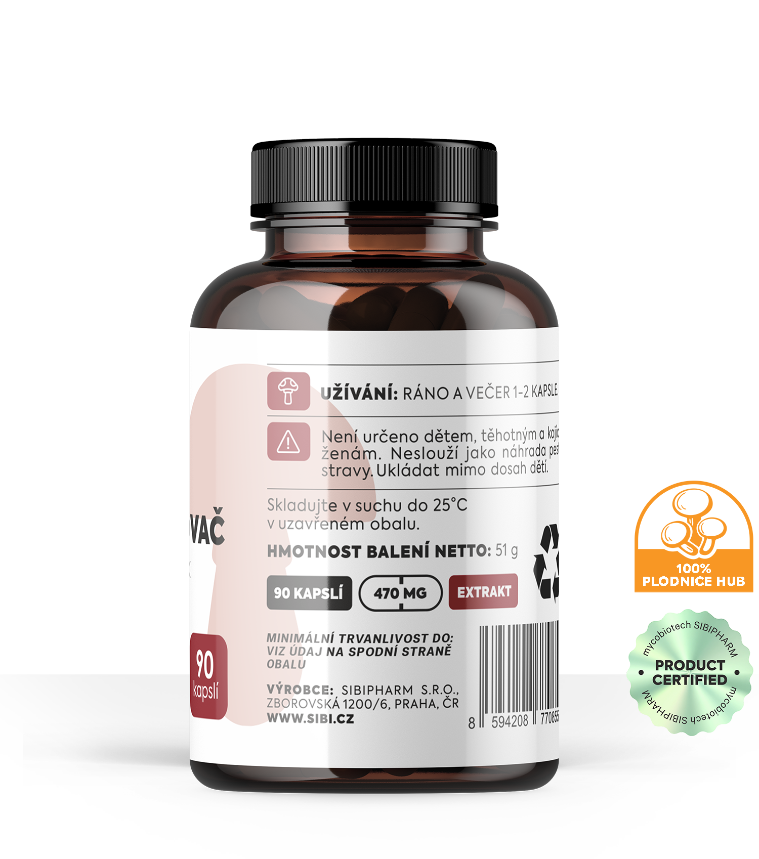 ODSTRAŇOVAČ KOMPLEX HOUBOVÉ EXTRAKTY 90 KPS 470 MG