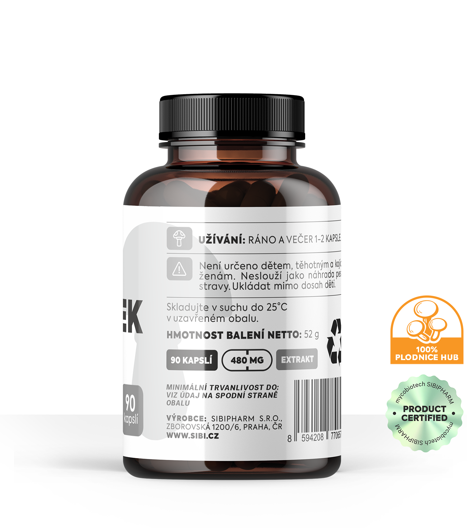 SPÁNEK KOMPLEX HOUBOVÉ EXTRAKTY 90 KAPSLÍ 480 mg