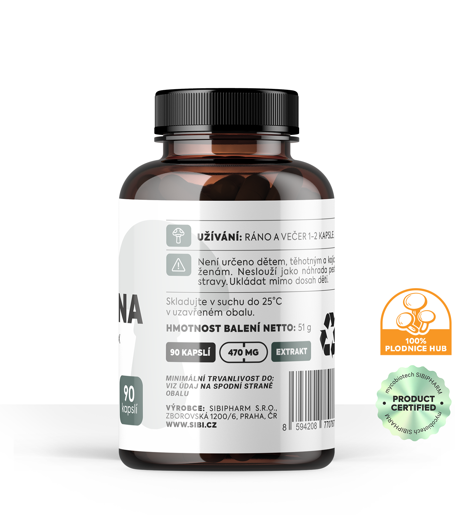 SLEZINA KOMPLEX HOUBOVÉ EXTRAKTY 90 KAPSLÍ 470 mg
