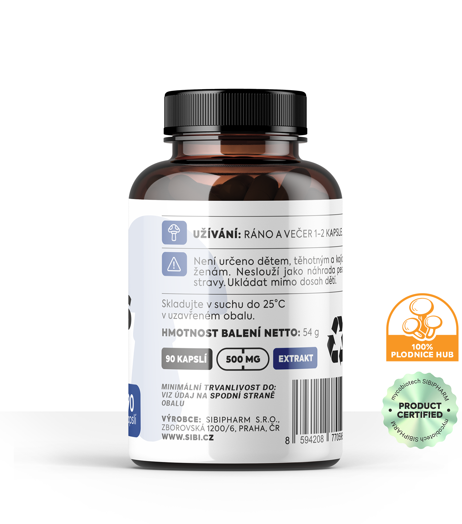 STRES KOMPLEX HOUBOVÉ EXTRAKTY 90 KAPSLÍ 500 mg