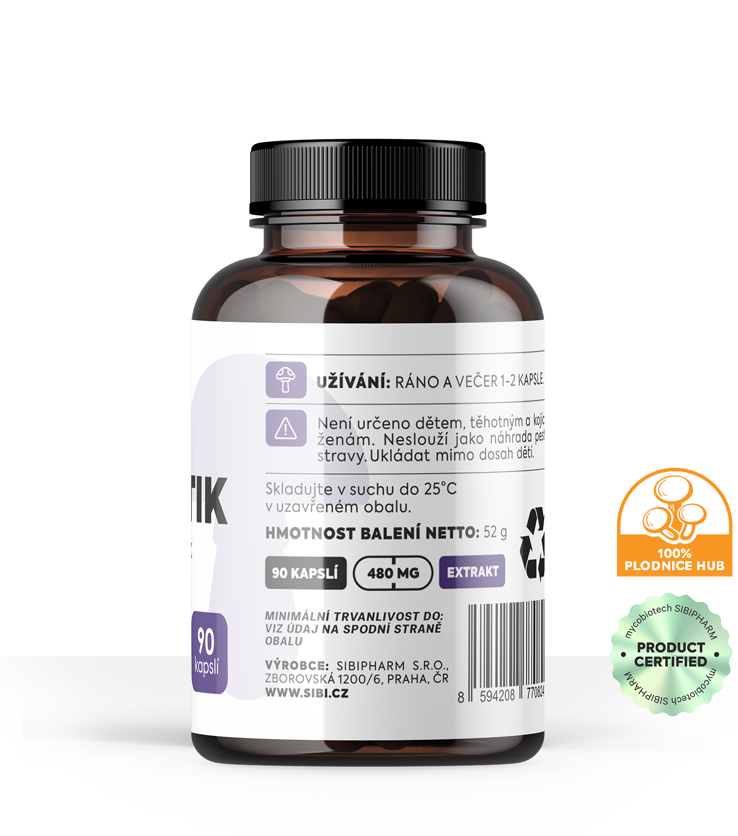 SOMATIK KOMPLEX HOUBOVÉ EXTRAKTY 90 KAPSLÍ 480 mg
