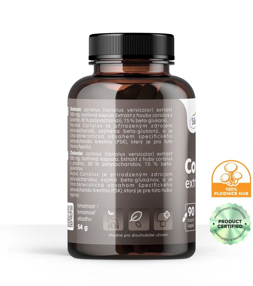 CORIOLUS EXTRAKT 90 KAPSLÍ 500 mg, Série Balance