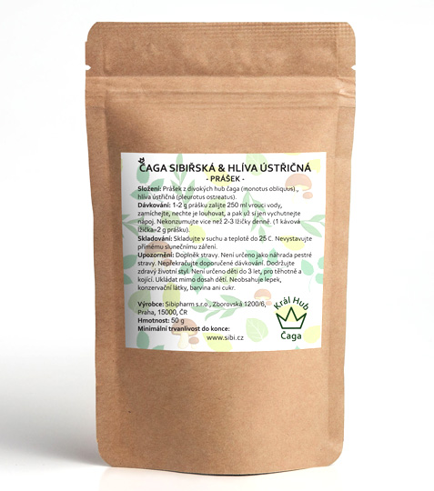 ČAGA & HLIVA ÚSTŘIČNÁ prášek 50 g