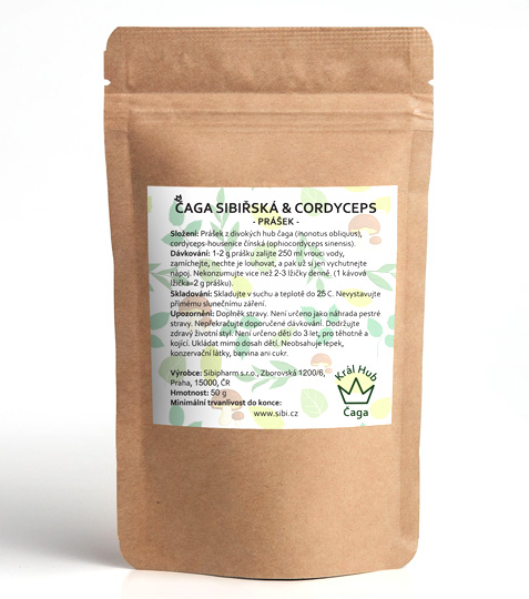 ČAGA & CORDYCEPS prášek 50 g